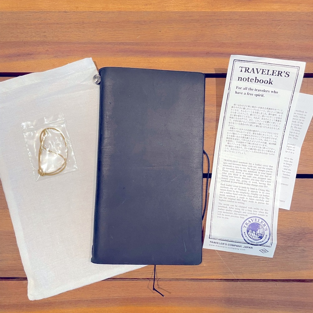 Black Leather Traveler’s Notebook starter kit